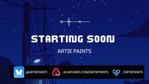 Snapshot of artiepaints chatting on January 3, 2025, 1:05 am Artie Paints online show from January 3, 2025, 1:05 am