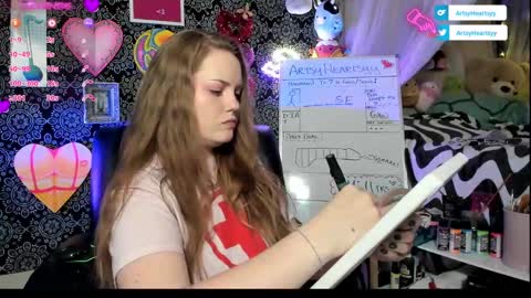 Snapshot of artsyheartsyy chatting on February 6, 2025, 6:08 am ArtsyHeartsyy online show from February 6, 2025, 6:08 am