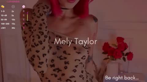 Snapshot of melytaylor_ chatting on February 18, 2026, 9:22 pm Melissa online show from February 18, 2026, 9:22 pm