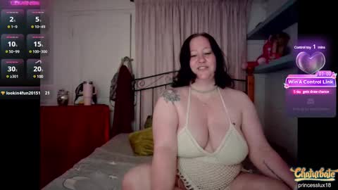 Snapshot of princesslux18 chatting on December 3, 2024, 8:06 pm Lux Alot Luxi online show from December 3, 2024, 8:06 pm