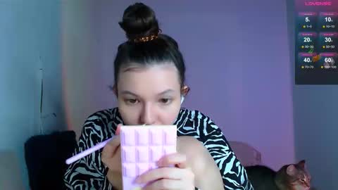 Snapshot of purple_peach chatting on February 7, 2026, 8:12 pm Carolyn online show from February 7, 2026, 8:12 pm