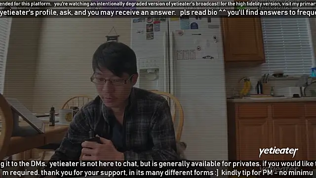 Snapshot of yetieater chatting on January 7, 2025, 7:17 pm yetieater online show from January 7, 2025, 7:17 pm