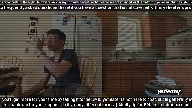 Snapshot of yetieater chatting on January 13, 2025, 9:42 pm yetieater online show from January 13, 2025, 9:42 pm