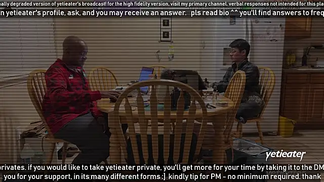 Snapshot of yetieater chatting on January 26, 2025, 2:24 am yetieater online show from January 26, 2025, 2:24 am