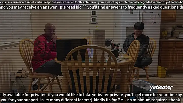 Snapshot of yetieater chatting on January 26, 2025, 5:34 am yetieater online show from January 26, 2025, 5:34 am