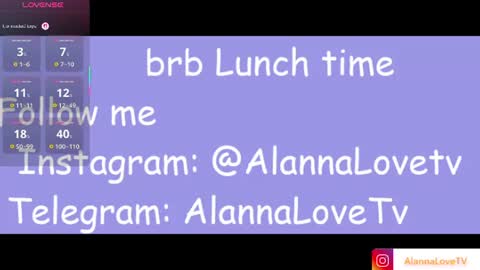 Alanna  online show from July 28, 2026, 6:20 pm