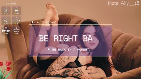 Snapshot of ally_addams chatting on March 1, 2025, 6:46 am Ally online show from March 1, 2025, 6:46 am