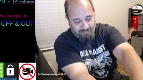 Snapshot of chunkymonkey420 chatting on February 8, 2025, 4:25 am Spencer Smokey Bear online show from February 8, 2025, 4:25 am