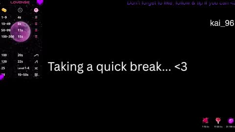 kai 96 online show from February 25, 2026, 1:15 am