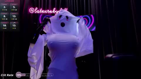 Snapshot of latexrubydoll chatting on October 31, 2025, 9:10 am Latex Ruby online show from October 31, 2025, 9:10 am