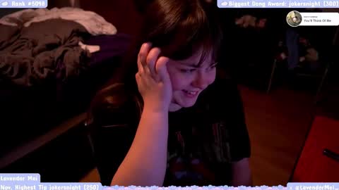 Snapshot of lavendermei chatting on December 14, 2025, 1:33 am LavenderMei online show from December 14, 2025, 1:33 am