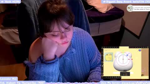 Snapshot of lavendermei chatting on February 25, 2026, 11:36 pm LavenderMei online show from February 25, 2026, 11:36 pm