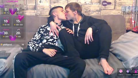 Max tall dark-haired guy with tattoos and Phil blond-haired online show from March 28, 2026, 1:49 am