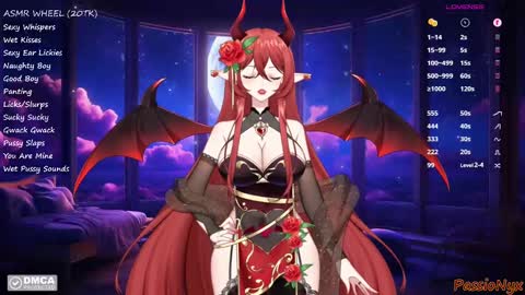 Snapshot of passionyx chatting on December 5, 2024, 2:42 am Succubus Nyx online show from December 5, 2024, 2:42 am