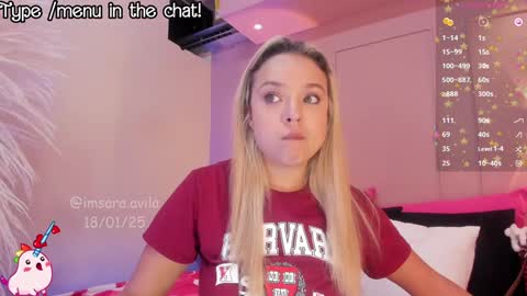 Snapshot of saraavila_ chatting on January 19, 2025, 9:55 am SaraAvila online show from January 19, 2025, 9:55 am