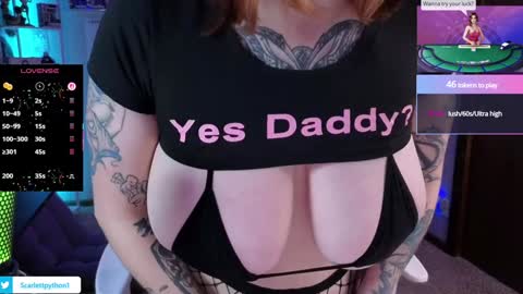 Snapshot of scarlettpython1 chatting on February 17, 2026, 12:29 am Scarlett online show from February 17, 2026, 12:29 am