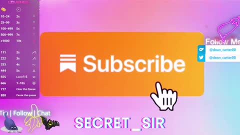 Snapshot of secret_sir chatting on May 31, 2026, 11:17 pm Dean Carter online show from May 31, 2026, 11:17 pm