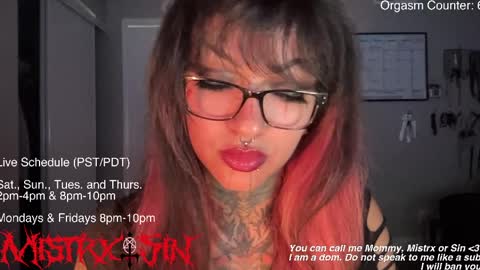 Mistrx Sin online show from June 7, 2026, 12:15 am