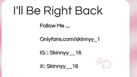 Skinnyy   online show from June 11, 2026, 8:12 am