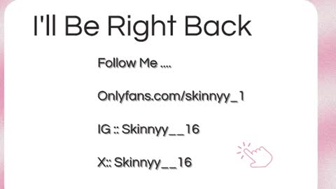 Skinnyy   online show from June 16, 2026, 12:46 am