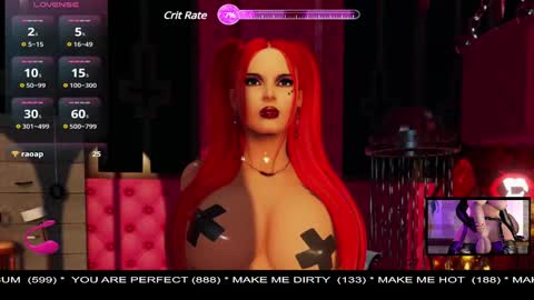  MISTRESS LISA  FIRST 3DXCHAT CAMGIRL   3dxchat anime gaming mistress domina online show from February 13, 2025, 12:13 am
