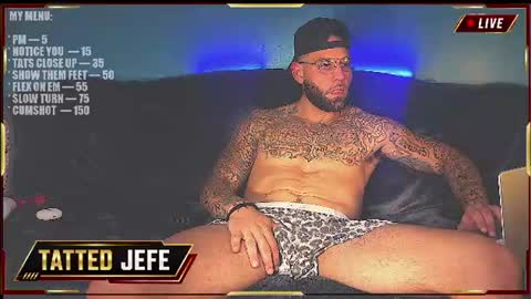 Snapshot of tattedjefe chatting on July 28, 2026, 5:58 am Tatted Jefe online show from July 28, 2026, 5:58 am