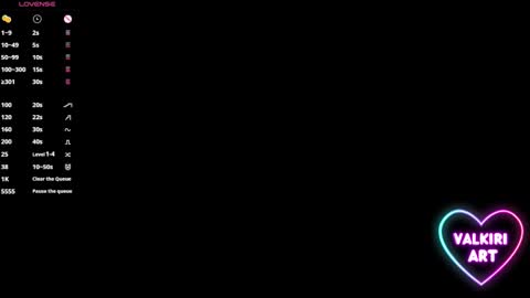 Snapshot of valkiriart chatting on February 14, 2025, 3:54 am valkiriart online show from February 14, 2025, 3:54 am