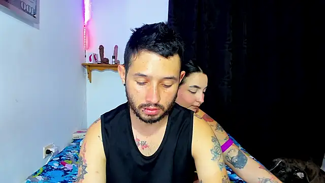 Snapshot of Bad_Couple_1 chatting on February 9, 2025, 8:22 am Bad Couple 1 online show from February 9, 2025, 8:22 am