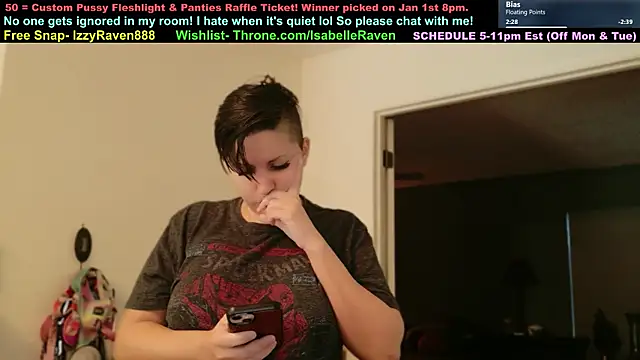 IsabelleRaven online show from January 11, 2026, 8:03 pm