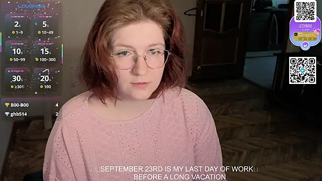 LesyaOxi online show from September 15, 2025, 9:31 am