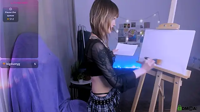 Snapshot of Mel_the_drawer chatting on March 3, 2026, 12:55 pm Mel the drawer online show from March 3, 2026, 12:55 pm