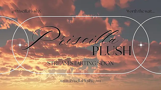 Snapshot of PriscillaPlush chatting on July 24, 2026, 6:00 am PriscillaPlush online show from July 24, 2026, 6:00 am