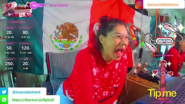 LaInsaciableIntensa online show from February 20, 2025, 11:10 pm