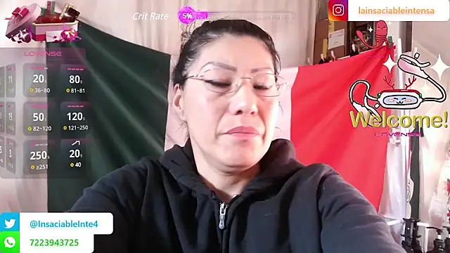 LaInsaciableIntensa online show from March 16, 2025, 1:49 pm