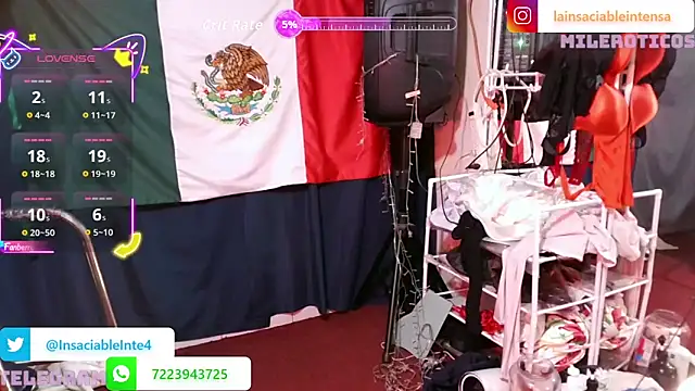 LaInsaciableIntensa online show from February 14, 2026, 2:19 am