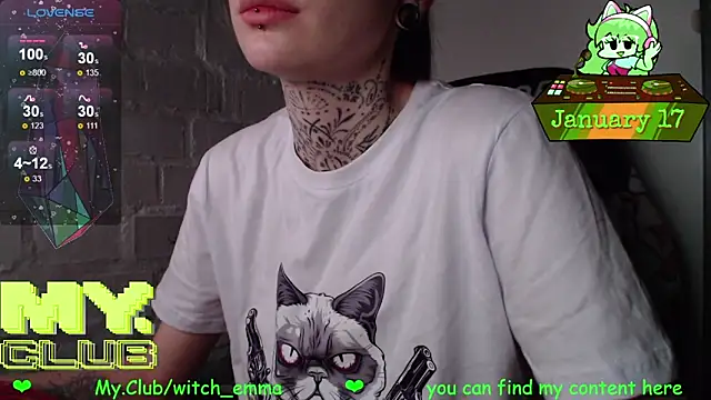 Witch Emma online show from January 17, 2026, 8:08 am